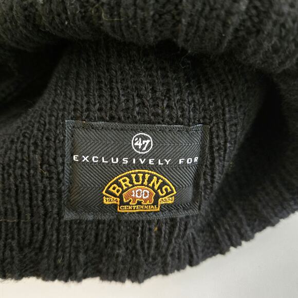 New 47 Brand Boston Bruins Centennial Big Bad Bruins Champs Logo Knit Winter Hat - Picture 4 of 5
